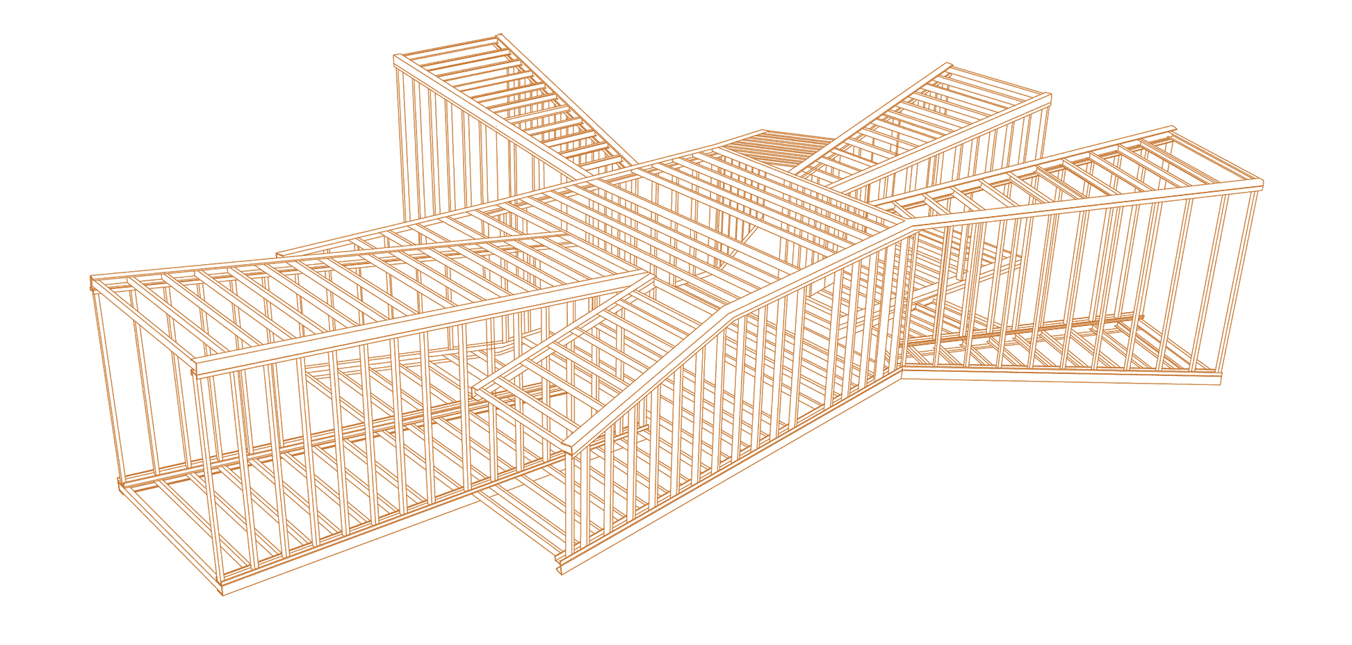 Representação técnica da estrutura do Abrigo para Peregrinos