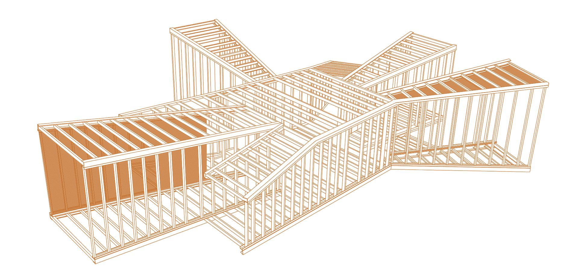 Representação técnica da estrutura do Abrigo para Peregrinos